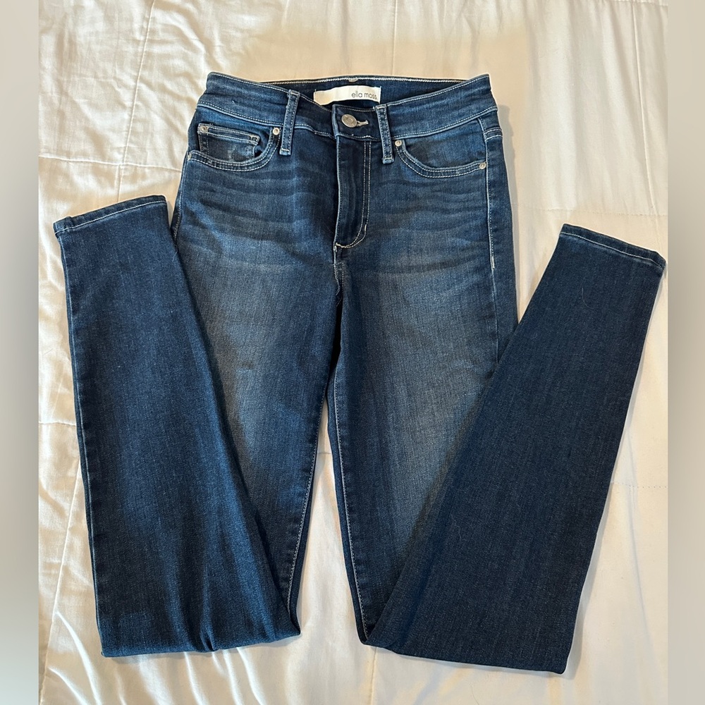 Ella Moss high rise skinny distressed jeans size 24